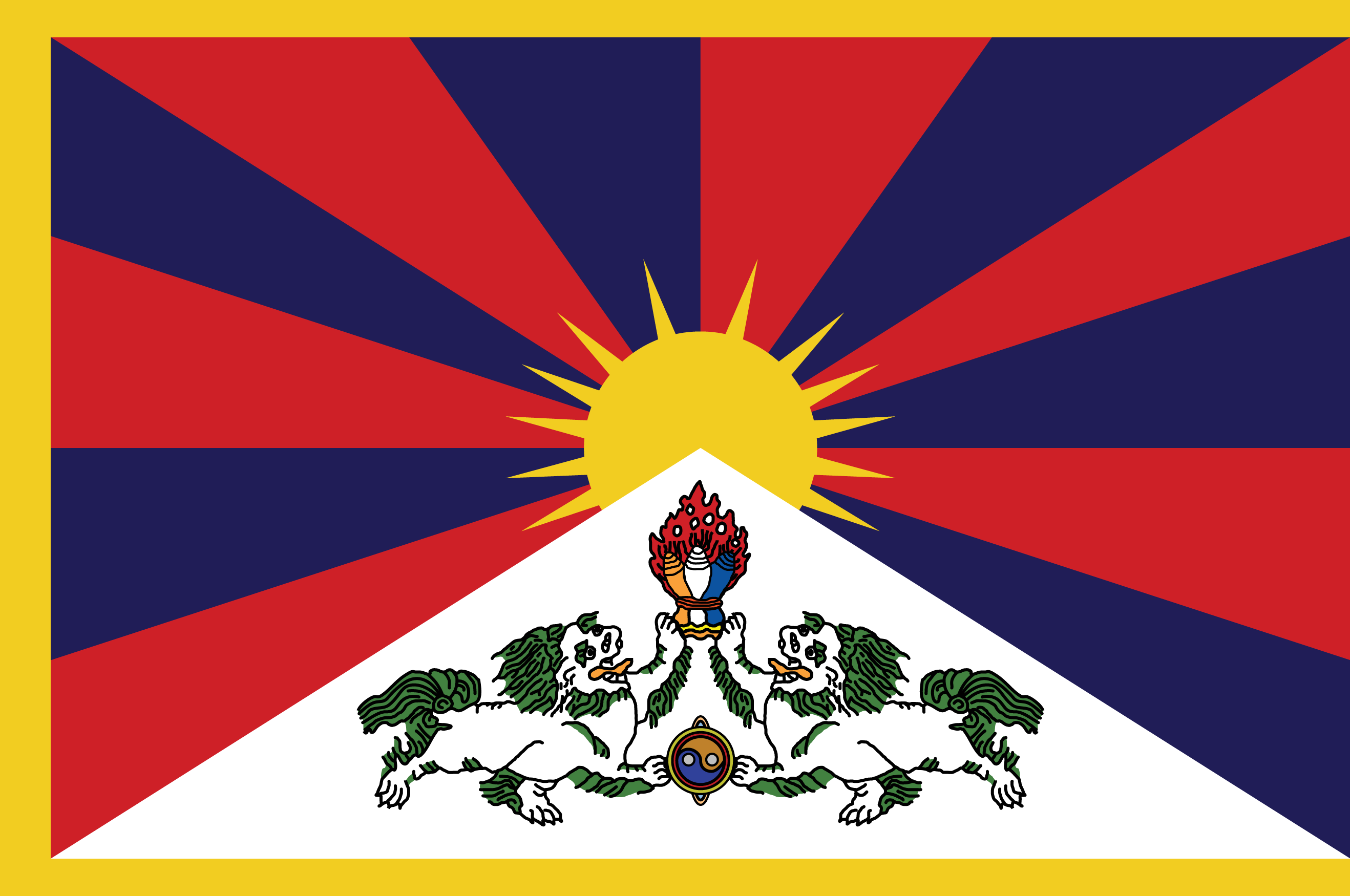 VÃ½sledek obrÃ¡zku pro tibetskÃ¡ vlajka